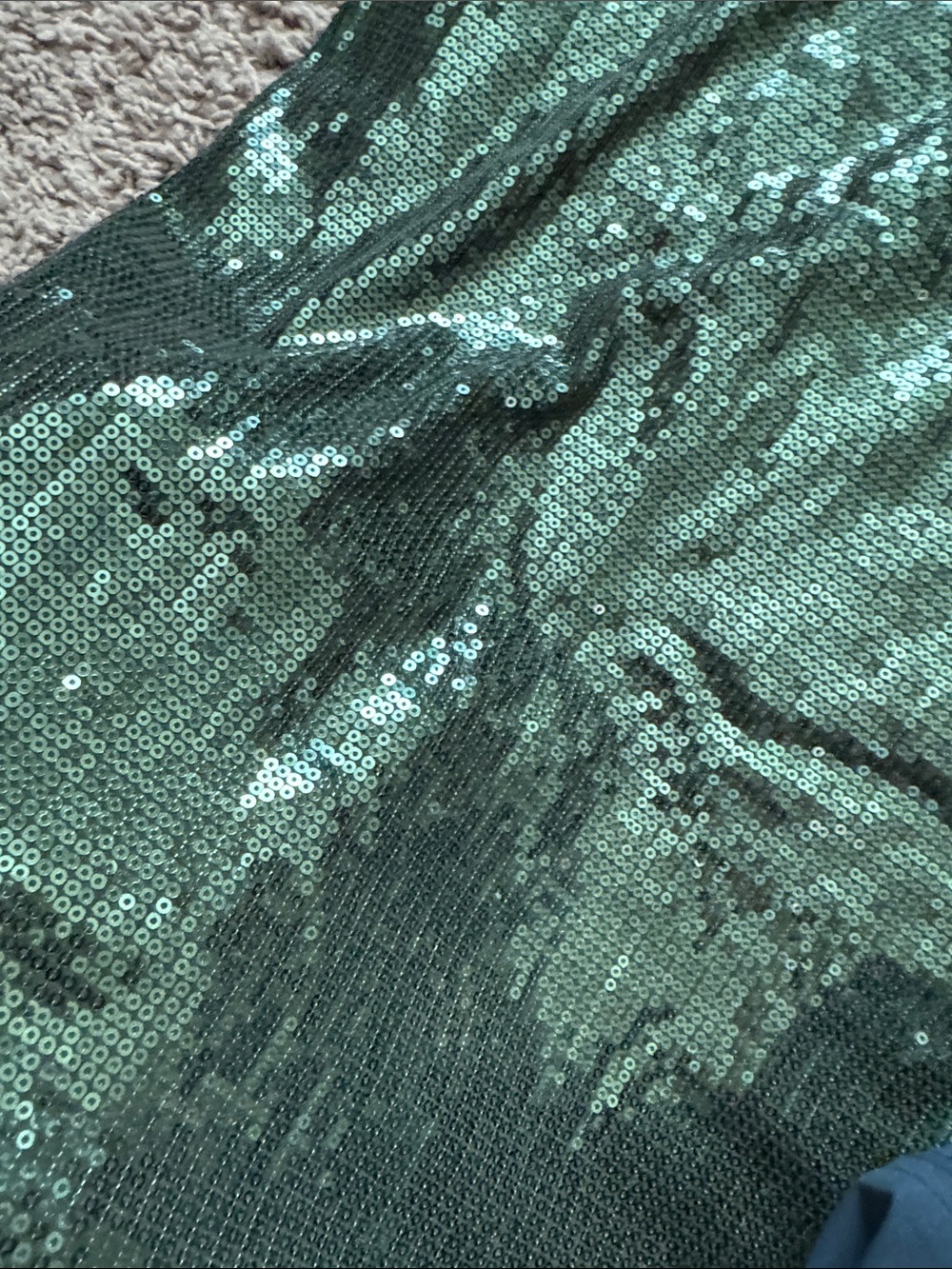 Jay Godfrey Emerald Sequin Long-Sleeve Bodycon Dress - Picture 3 of 4